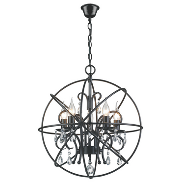 Crystal Pendant Light - Black